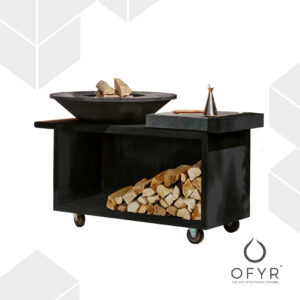 Barbecue a legna combinato con forno a legna VULCANO FIRE Combinato Corten